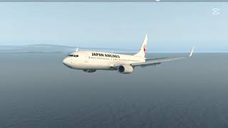 737 Japan Airlines emergency landing on Water #butter #xplane11 #boeing #JAL