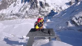 160129 2 Vallée Blanche Départ en hélicoptère du Requin