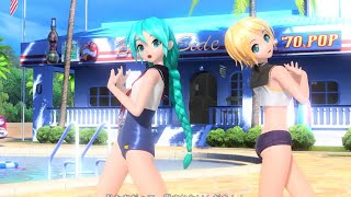 初音ミク　鏡音リン　衣装改変　サマーアイドル　DIVA mega39's+　mod