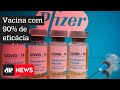 Vacina tem 90% de eficácia contra a COVID-19