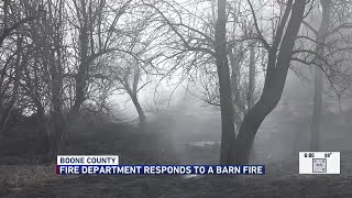 Barn fire on Beloit Road