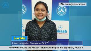 Surbhi  Scored 98% in CBSE Class X Board Exam | Aakash Institute