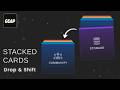 GSAP ScrollTrigger Stacked Cards Animation with Drop and Shift Effects #gsap