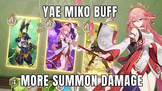 New Yae Miko Buffs Gives Her More Summon Damage! | Genshin TCG