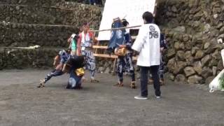 2016年 栃久保根元神社三匹獅子舞(竿掛かり 大太夫)