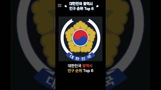 2023 대한민국 광역시 인구 순위 Top6 #shorts