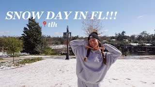 IT SNOWED IN FLORIDA?!! ❄️ first snow day at Florida State University (vlogging like were on FT)