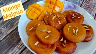 Super Soft Mango Malpua Recipe | আমের মালপোয়া | Dessert with Mango