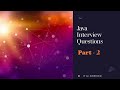 Java interview questions - Heap memory, stack memory, main method, object cloning, Wrapper class