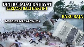 VIRAL!! Rekaman Detik² Badai Dahsyat Hantam Bali Hari ini! Warga Histeris! Hujan Angin Denpasar!