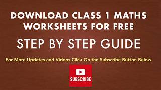 Math Worksheet for Class 1 । Class 1 maths worksheet and Maths test paper