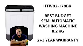 Haier Semi Automatic 8.2Kg Washing Machine HTW82-178BK