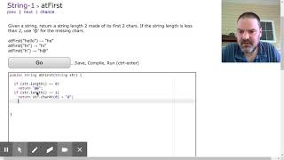CodingBat Java String-1 atFirst