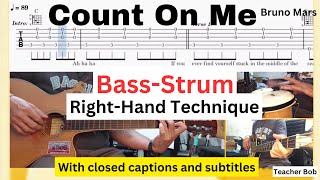 Bass-Strum Right-Hand Technique - Count On Me by Bruno Mars @TeacherBob