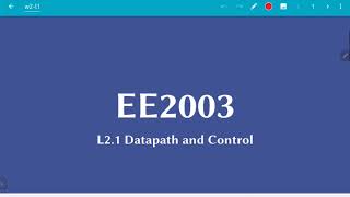 L2.1 - Datapath and Control