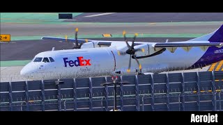 FedEx feeder ATR 72-600 takeoff from San Diego