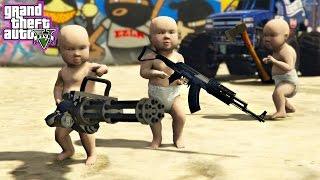 GTA 5 ÇILGIN BEBEKLER FİRARDA !! EKİP