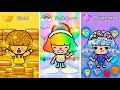 Golden, Rainbow and Diamond Hair Separated at Birth | Toca Life Story | Toca Boca