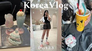 【韓国vlog】4泊5日の韓国旅行🇰🇷🛫前編￤カフェ巡り,美容クリニック🫧✨️ネイル,ロッテワールド,COEX￤明洞,弘大,カンナムエリア￤Korea Vlog