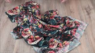 Floral Viscose Crepe Fabric