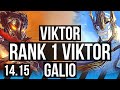 VIKTOR vs GALIO (MID) | Rank 1 Viktor, 7/2/4 | EUW Challenger | 14.15