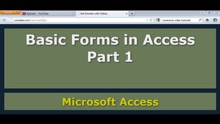 Basic Forms in Access - Part 1