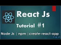 React Js Tutorial - #1 | Setup react js environment |node npm installation| create-react-app