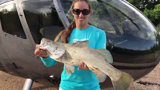 Helicopter Fishing For Barramundi In Australia