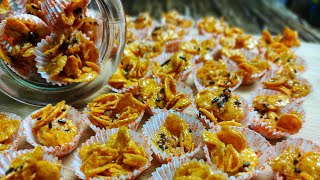 RESEPI CORNFLAKES MADU RANGGUP AIR FRYER [KUIH RAYA PALING MUDAH DISEDIAKAN]