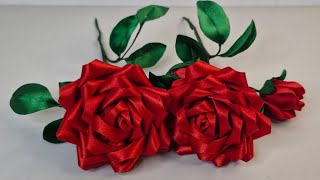 How to make roses with super easy ribbon!!!