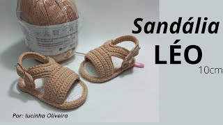 Sandália de crochê Léo (10cm) crochet sandal- @FioaFioCrochê