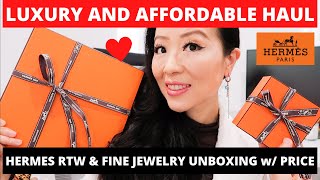 LUXURY AND AFFORDABLE HAUL | Hermes Fall Winter RTW, Hermes fine jewelry unboxing with price