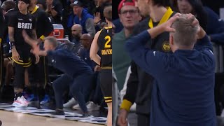 Steve Kerr was not happy that Klay Thompson fouled Russell Westbrook late in game