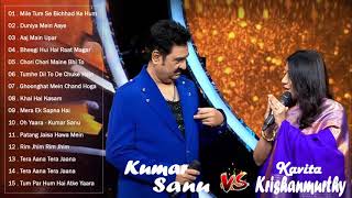Top Hindi Old Songs (Hits 80s - 90s) Kumar Sanu &  Kavita Krishnamurthy // Bollywood Romantic Songs