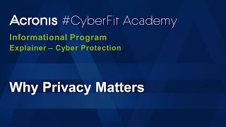 Why Privacy Matters