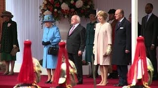 British Queen welcomes Irish president on historic visit