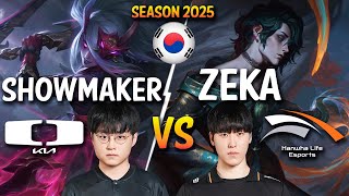 DK ShowMaker vs HLE Zeka - ShowMaker KATARINA vs Zeka HWEI Mid - PAtch 15.2 KR Ranked | lolrec