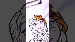 🎨 Watch FROZEN Coloring Page come to Life! 😍🖍️ #Shorts #coloring #coloringpages #frozen #disney
