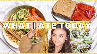 What I Ate Today ✨ Making Vegan Ramen, Oil-Free Black Bean Tacos, and Tips for Slowing Down