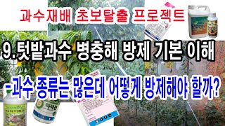 과일나무 재배 초보탈출 프로젝트. 9.텃밭과수 병충해방제 기본 이해-과수 종류는 많은데 어떻게 방제해야할까? (과수 재배, 과일나무 가꾸기, 과일나무 병충해 방제, 과수 농약방제)