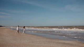 Couple On The Beach Stock Video