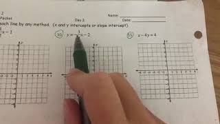 Quick Review: Graphing Lines