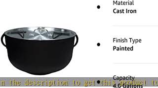 King Kooker 5924S Outdoor cast Iron Pot, Black