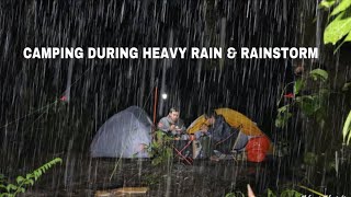 NOT SOLO CAMPING • CAMPING DURING HEAVY RAIN \u0026 RAINSTORM • RELAXING CAMPING IN COSY TENT • ASMR