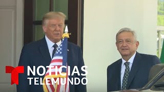 El presidente Donald Trump recibe a AMLO en la Casa Blanca | Noticias Telemundo