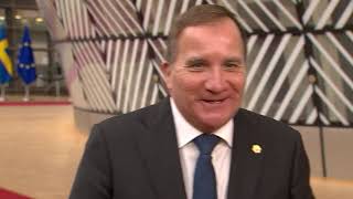 Stefan Löfven, Swedish Prime Minister eudebates COVID-19 and the climate at EU Summit