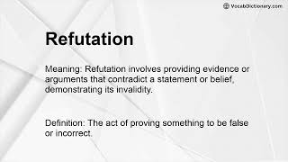 Refutation Meaning