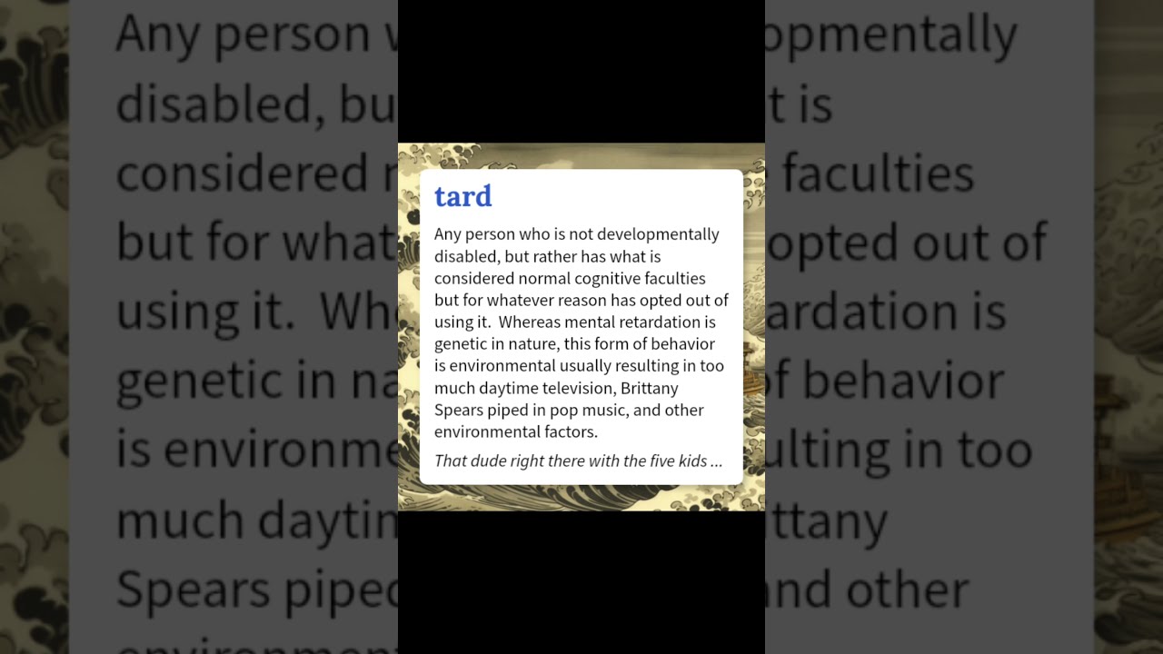 Urban Dictionary - Tard Definition - YouTube