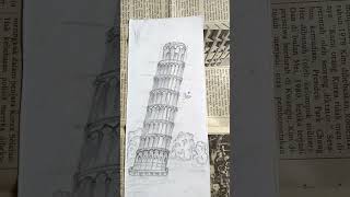 drawing pisa tower #short #shorts #drawing #draw #drawingsketch