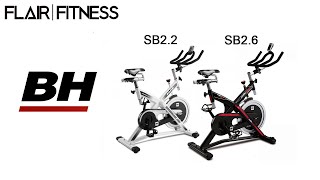 Flair Fitness Indoor Cycles. BH SB2.2 and SB2.6